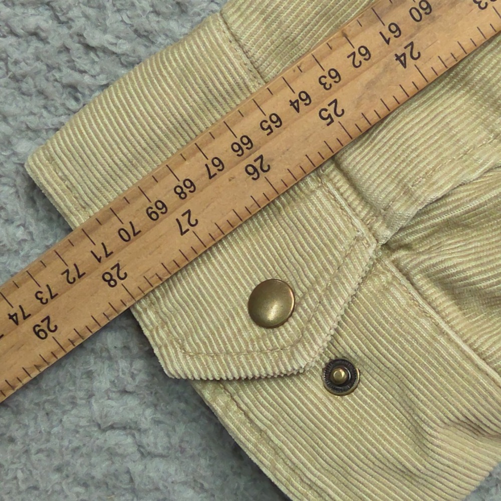 Express Field Jacket Mens XL Beige Y2K Utility Safari Corduroy M-65 Gorpcore - Picture 15 of 15